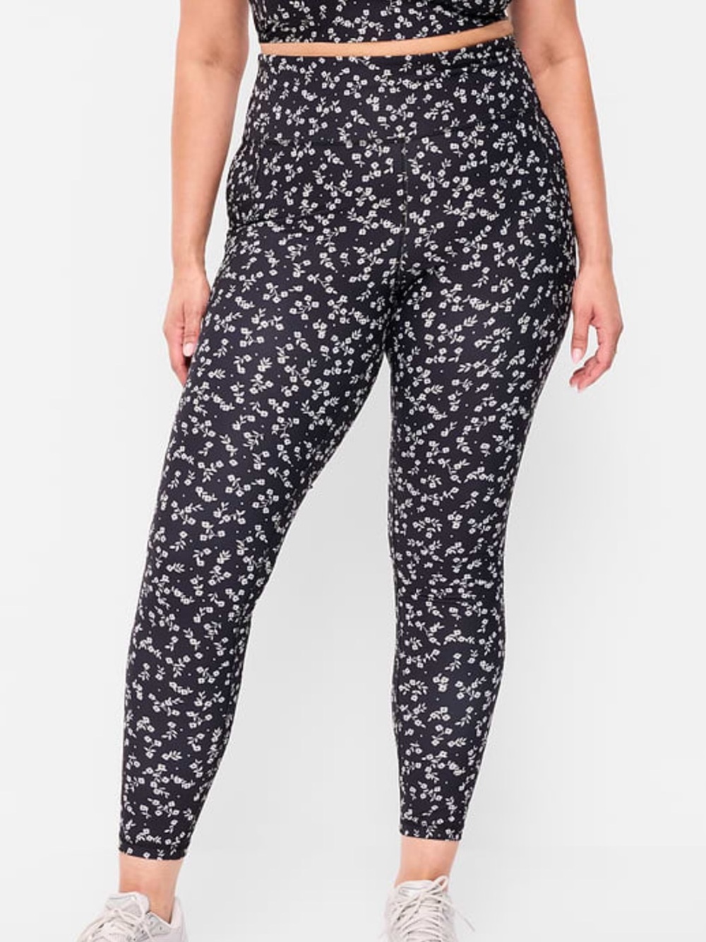 OLD NAVY ELEVATE High Rise Black Animal Print Cheetah Leggings est XL-1X